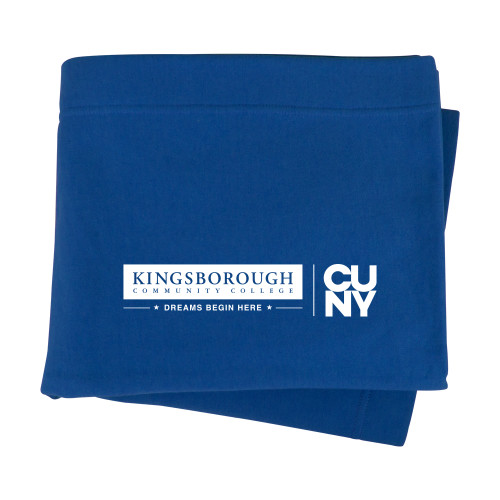 Royal Sweatshirt Blanket-CUNY Kingsborough