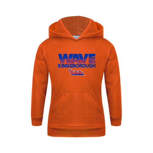 Community College Youth Orange Fleece Hoodie-Wave