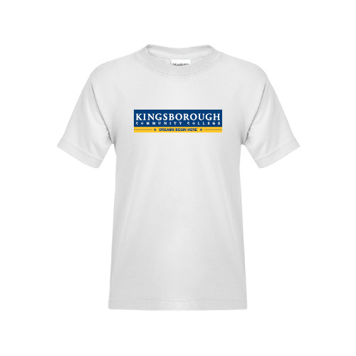 Youth White T Shirt-Official Logo