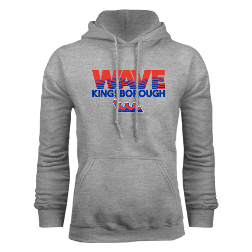 Community College Grey Fleece Hoodie-Wave