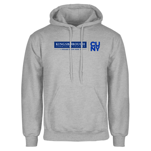 Grey Fleece Hoodie-CUNY Kingsborough