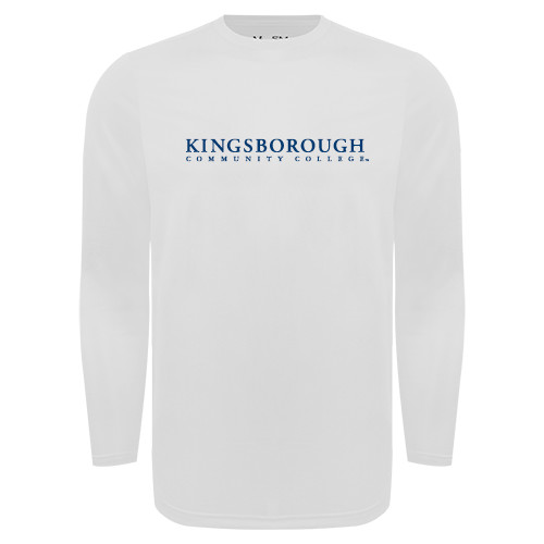 Community College Under Armour White Long Sleeve Tech Tee-Wordmark