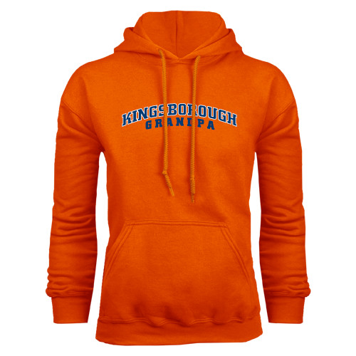Community College Orange Fleece Hoodie-Grandpa