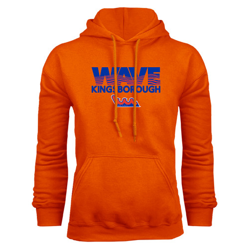 Community College Orange Fleece Hoodie-Wave