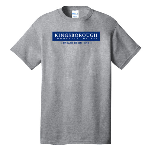 Extended Athletic Heather T Shirt-Kingsborough Primary Mark