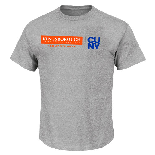 Tall Heather Grey T Shirt-CUNY Kingsborough
