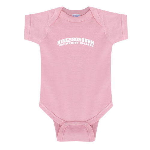 Community College Light Pink Infant Onesie-Arched Kingsborough