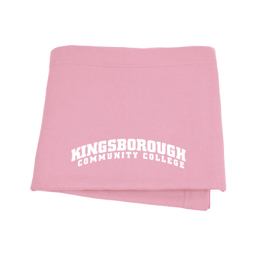 Community College Pink Sweatshirt Blanket-Arched Kingsborough