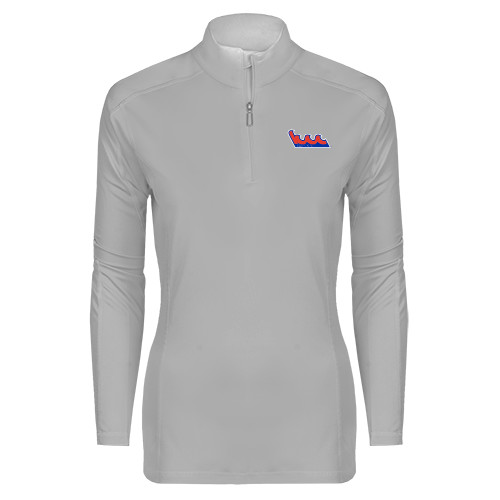 Community College Syntrel Womens Platinum Interlock 1/4 Zip-The Wave