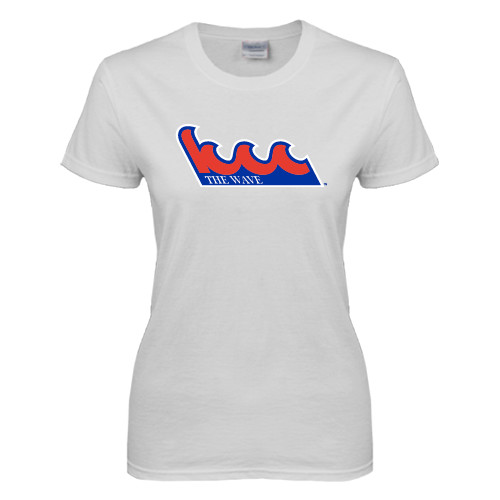 Community College Womens White Short Sleeve Tee-The Wave