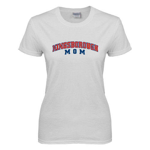 Community College Womens White Short Sleeve Tee-Mom