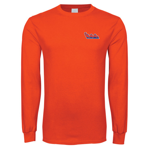Community College Orange Long Sleeve T-Shirt-The Wave