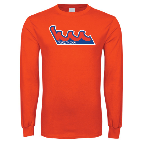 Community College Orange Long Sleeve T-Shirt-The Wave