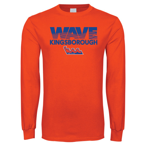 Community College Orange Long Sleeve T-Shirt-Wave