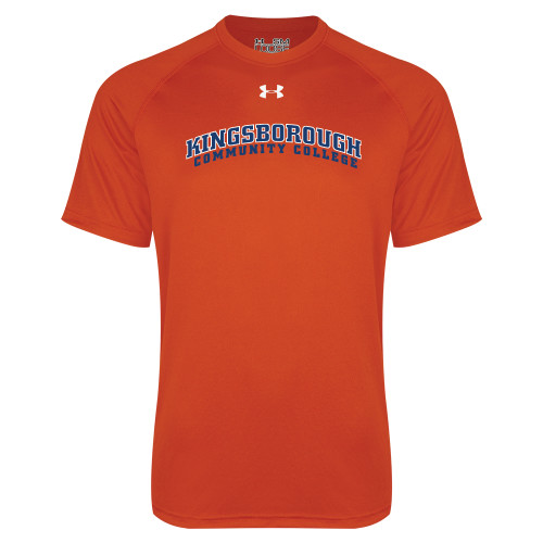 Community College Under Armour Orange Tech Tee-Arched Kingsborough