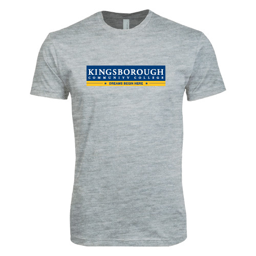 Community College Next Level Heather Grey SoftStyle T Shirt-Official Logo