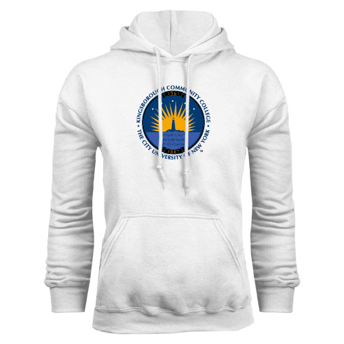 Community College White Fleece Hoodie-LightHouse