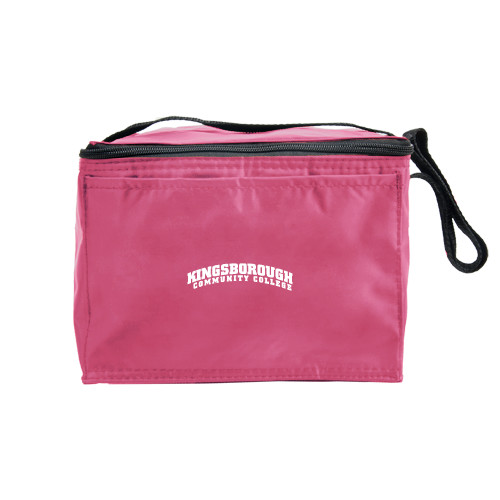 Community College Six Pack Pink Cooler-Arched Kingsborough