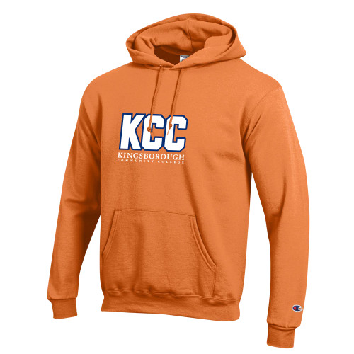 Champion Spirit Orange Fleece Hoodie-Kingsborough Primary Mark