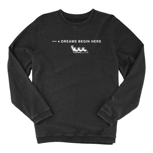 Boxercraft Womens Black Corded Crew-Kingsborough Wave