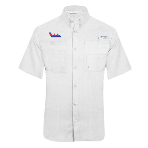 Community College Columbia White Tamiami Performance Short Sleeve Shirt-The Wave