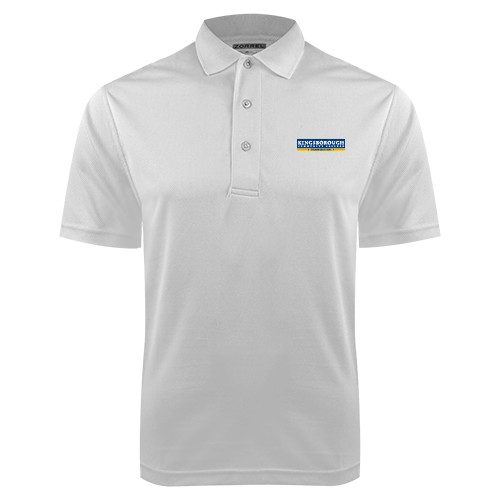 Community College White Dry Mesh Polo-Official Logo