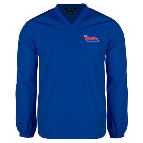 Community College Royal V Neck Raglan Windshirt-The Wave