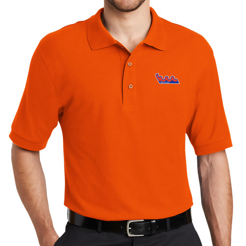 Community College Orange Silk Touch Polo-The Wave