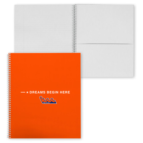 College Spiral Notebook w/Clear Coil-Kingsborough Wave