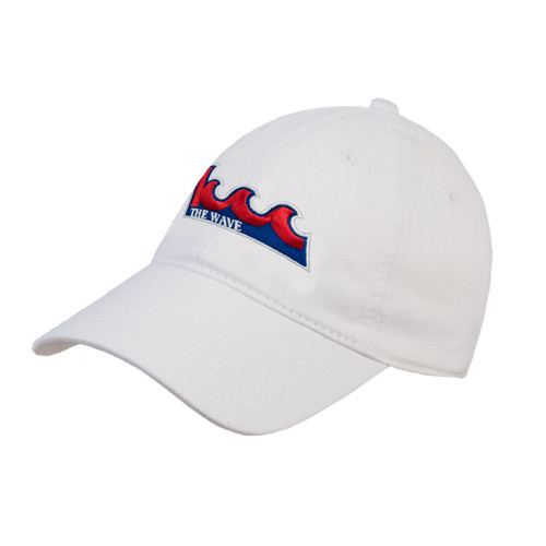 Community College White Unstructured Adjustable Low Profile Hat-The Wave