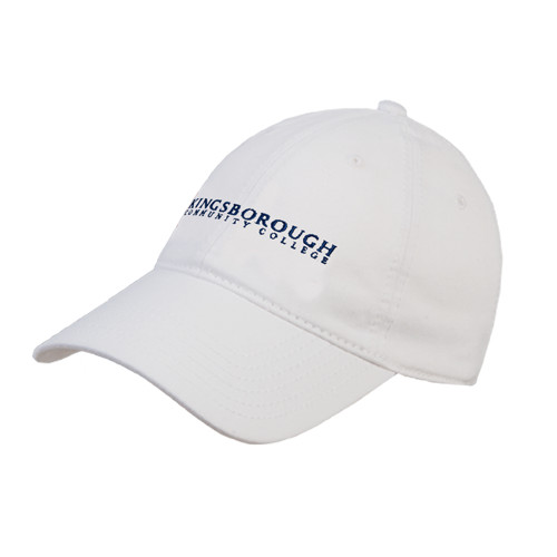 Community College White Unstructured Adjustable Low Profile Hat-Wordmark
