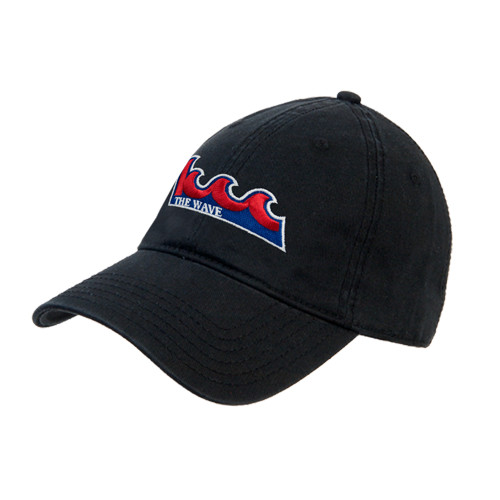 Community College Black Unstructured Adjustable Low Profile Hat-The Wave