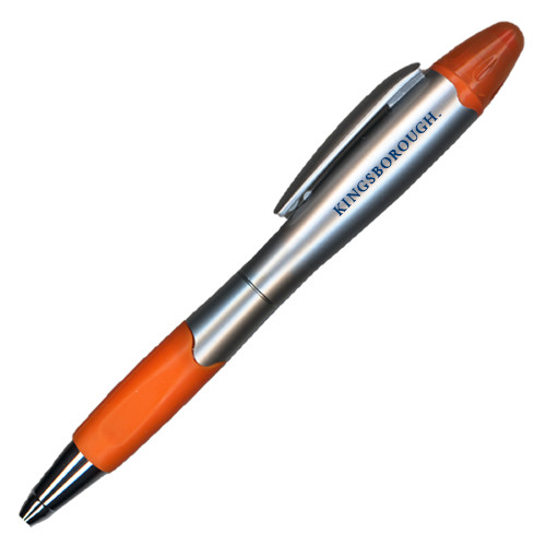 Community College Silver/Orange Blossom Pen/Highlighter-Arched Kingsborough