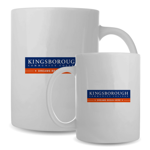 Full Color White Mug 15oz-Kingsborough Primary Mark