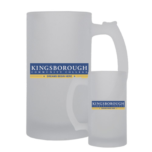 Community College Full Color Decorative Frosted Glass Mug 16oz-Official Logo