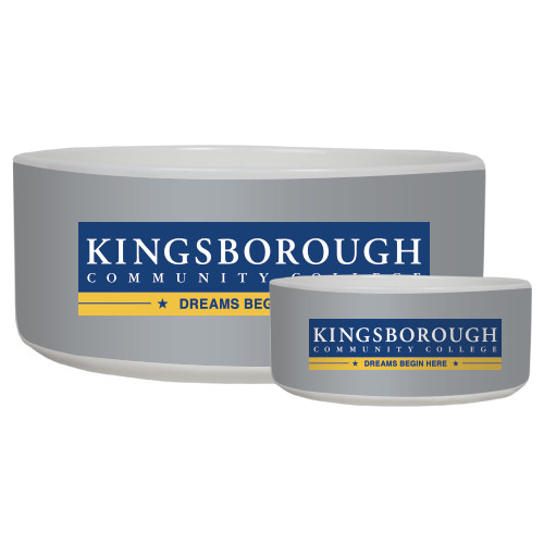 Community College Ceramic Dog Bowl-Official Logo