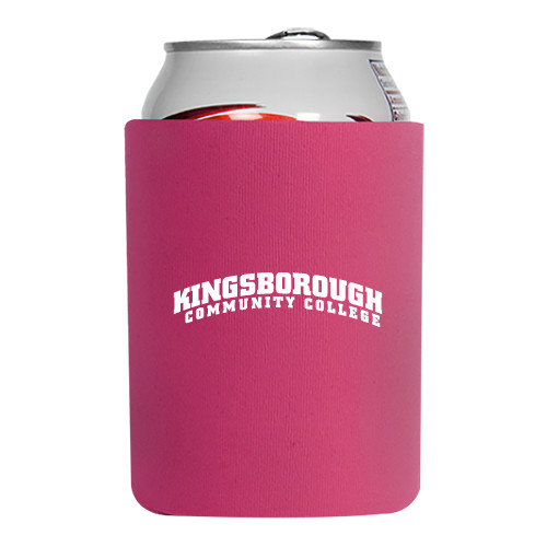 Community College Neoprene Hot Pink Can Holder-Arched Kingsborough