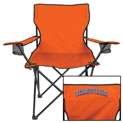 Community College Deluxe Orange Captains Chair-Arched Kingsborough