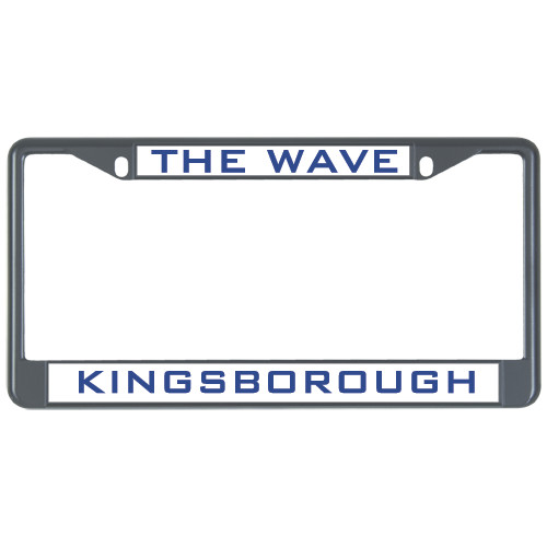 Community College Metal License Plate Frame in Black-The Wave