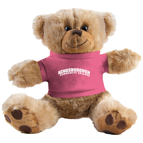 Community College Plush Big Paw 8 1/2 inch Brown Bear w/Pink Shirt-Arched Kingsborough