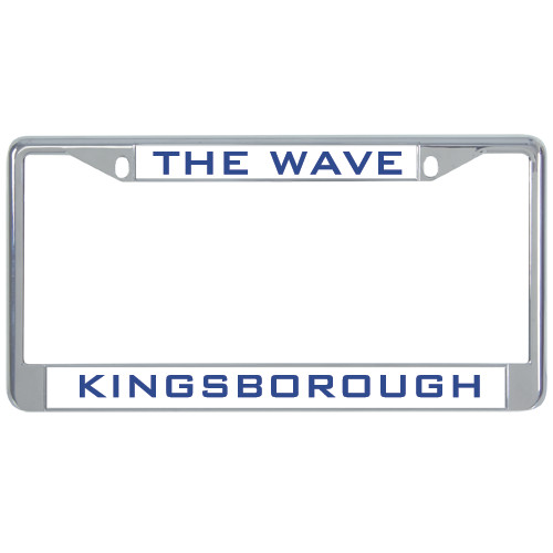 Community College Metal License Plate Frame in Chrome-The Wave