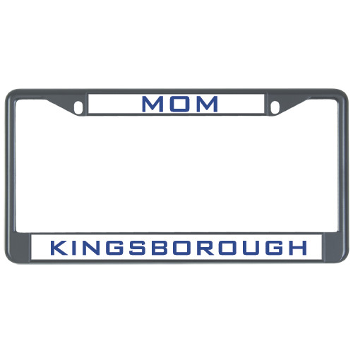 Community College Mom Metal License Plate Frame in Black-Mom
