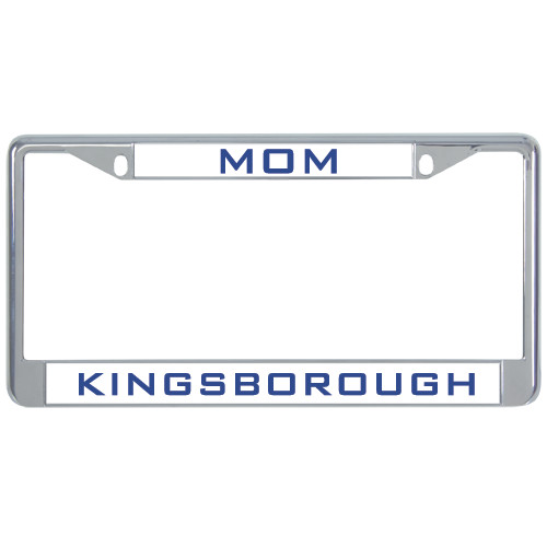 Community College Mom Metal License Plate Frame in Chrome-Mom