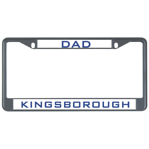 Community College Dad Metal License Plate Frame in Black-Dad