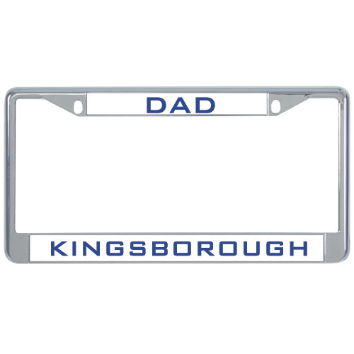 Community College Dad Metal License Plate Frame in Chrome-Dad