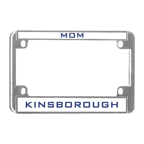 Community College Metal Motorcycle License Plate Frame in Chrome-Mom