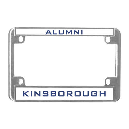 Community College Metal Motorcycle License Plate Frame in Chrome-Alumni