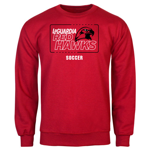 Red Fleece Crew-LaGuardia Red Hawks Soccer