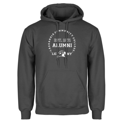 Charcoal Fleece Hoodie-LIC NY  Est. 1971 Alumni