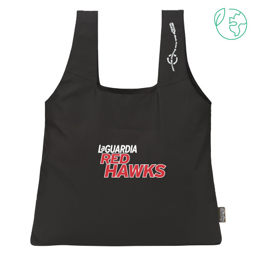 ChicoBag Black Original rePETe Tote-LaGuardia Red Hawks Wordmark